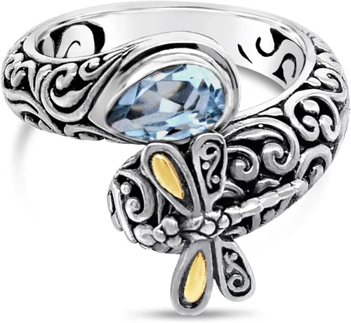 Miniatura 3 de Sterling Silver 925 and 18K Gold with Gemstones Ring