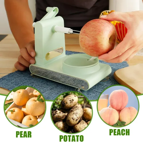 Miniatura 6 de Máquina peladora, cortador de cuchillas de acero inoxidable, pelador de pera de mano con cuchillas de acero inoxidable, herramienta de pelado