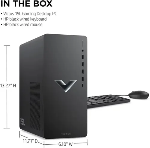 Miniatura 4 de HP Victus Gaming Tower Desktop, AMD Ryzen 5 5600G (beat i5-12400), AMD Radeon RX 6400, 32 GB de RAM, 1 TB SSD, Wi-Fi, RJ-45, HDMI, puerto