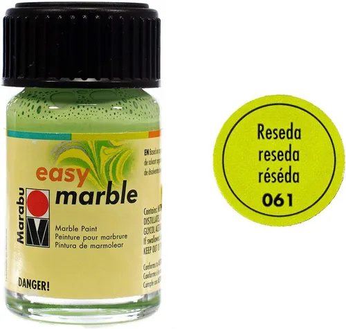 Miniatura 12 de Craft County Pintura de mármol – Pintura para cerámica, papel y vidrio – Crea manualidades multicolores únicas – Solo tienes que añadir agua