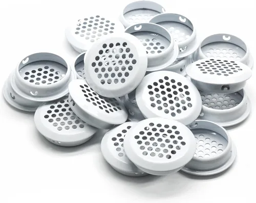 Miniatura 8 de Piutouyar 20 rejillas de ventilación redondas de 0.984 in/1 pulgada, rejillas de ventilación circulares de acero inoxidable para cocina, baño, Negro