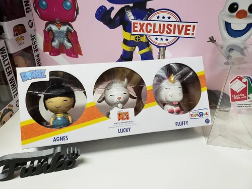 Miniatura 2 de Funko Dorbz: Despicable Me 3 - Figura de vinilo de 3 pulgadas, esponjosa, Agnes y Lucky