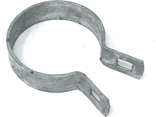 Paquete de 10 bandas de soporte con pernos y tuercas para valla de eslabones de cadena, puerta, postes (2-3/8 pulgadas)