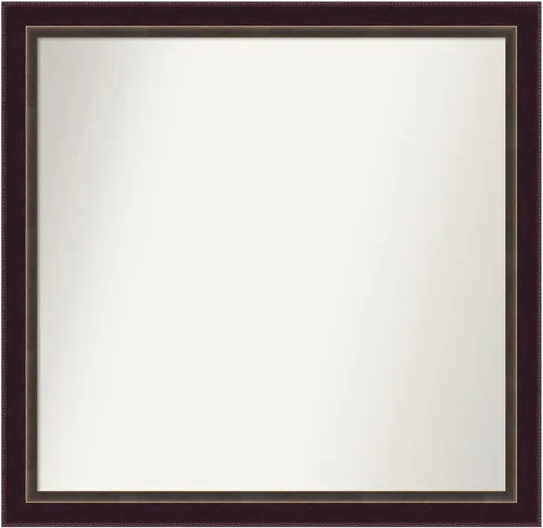 Miniatura 292 de Amanti Art Espejo de baño de bronce para sobre el fregadero, 24 x 24 pulgadas, espejo cuadrado de bronce Lara para tocador, marco de madera