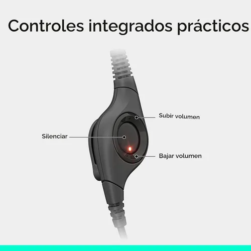 Miniatura 4 de Logitech H390 Auriculares con cable con micrófono, auriculares USB-A con micrófono para PC, micrófono con cancelación de ruido para reuniones