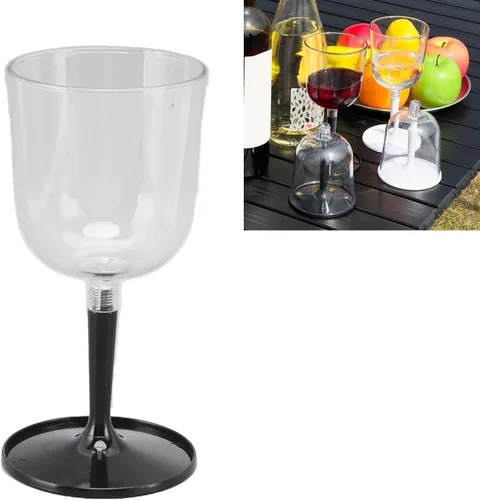 Miniatura 4 de GLOGLOW Copa de vino plegable, copas de vino portátiles de viaje, copas de vino de plástico transparente inastillables para barbacoa al aire libre