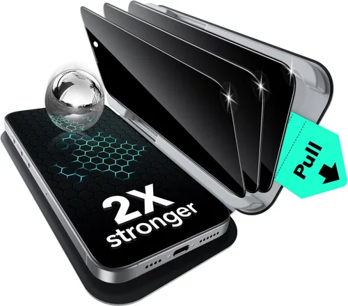 Miniatura 9 de ESR Paquete de 3 protectores de pantalla de privacidad para iPhone 17 Pro, grado militar, inastillables, dureza 9H, vidrio templado antiespía