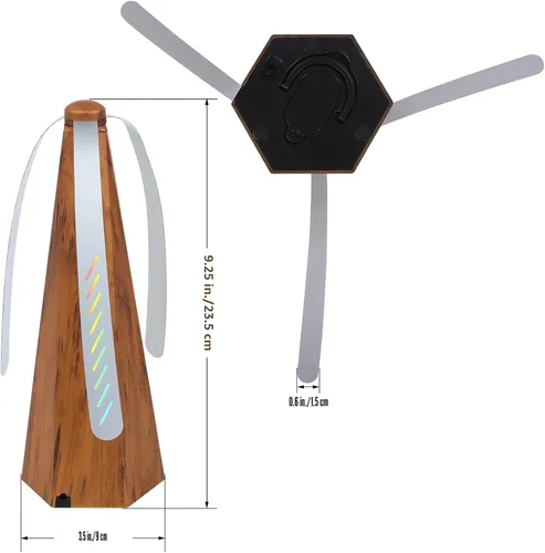 Miniatura 2 de Ventilador de mesa portátil de grano de madera, 3 unidades, para exteriores