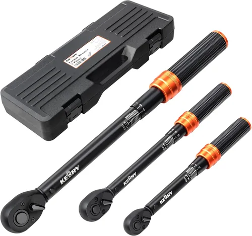 Miniatura 10 de Llave dinamométrica de clic de 1/4 pulgada Kerry, 20-240 pulgadas-libras/2.3-27.1 Nm, ±3% de alta precisión, escalas de doble rango, claramente