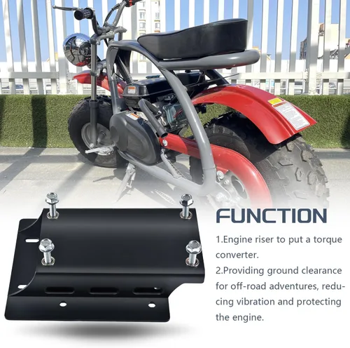 Miniatura 4 de Placa de Montaje de Elevacón de Convertidor de Par para Motor Predator 196cc 212cc para Mini Bicicleta Coleman CT200U BT200X Baja Warrior MB200