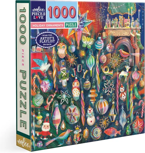 Miniatura 15 de eeBoo Rompecabezas de 1000 piezas - Un rompecabezas de vacaciones felices para adultos, cuadrado de 23 x 23 pulgadas, hecho con tablero reciclado