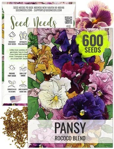 Miniatura 9 de Seed Needs Johnny Jump Up Semillas para plantar violas, reliquia y flores polinizadas abiertas para plantar un jardín de mariposas lleno de flores