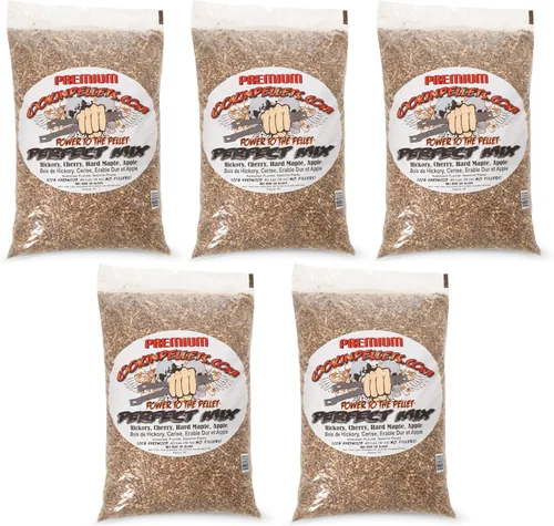 Miniatura 11 de CookinPellets Perfect Mix - Parrilla de madera dura natural, nogal, cereza, arce duro y manzana, pellets de madera para parrilla de pellets