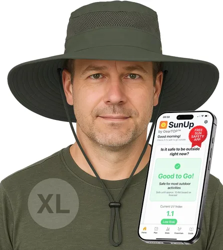 Miniatura 11 de GearTOP Safari Hat for Men Sun Hats for Women UV Protection UPF 50+ Fishing, Gardening, Hiking Hat (22-23 1/2")