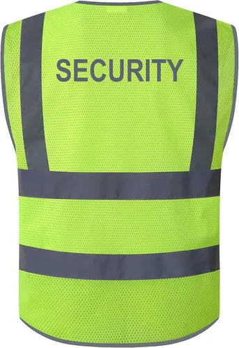 Miniatura 9 de JKSafety Chaleco de seguridad frontal con 9 bolsillos clase 2 de alta visibilidad con cremallera, para pilotos de drones de la FAA, con tiras