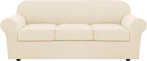Miniatura 59 de H.VERSAILTEX - 3 fundas de sofá elásticas para 2 cojines de sofá. Fundas para muebles de sala de estar (funda base más 2 fundas de cojín de asiento)