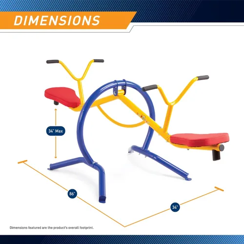 Miniatura 3 de Gym Dandy Teeter-Totter Home Seesaw Playground Set TT-210, multicolor, 37.00 x 31.00 x 85.50 pulgadas