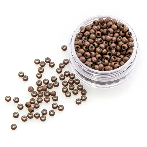 Miniatura 8 de 500 cuentas de extensión de cabello con micro anillo con forro de nano silicona para extensiones de cabello humano con punta nano de Negro