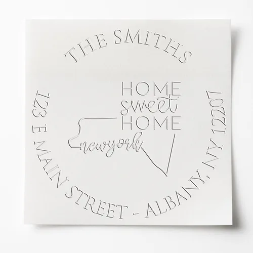 Miniatura 121 de Sello en relieve de dirección personalizado para nuevos propietarios de viviendas, sello redondo de 1-5/8 para dirección de casa, estampado