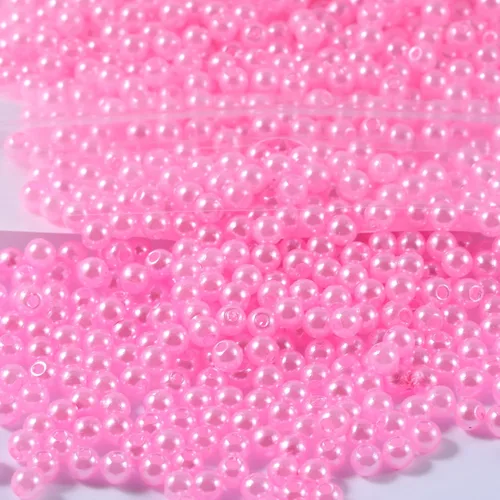 Miniatura 40 de 1970 piezas Cuentas de Perla para Hacer Joyas, 6 Tamaños con Agujero para Pulseras, Collares, Aretes, Kit de Manualidades DIY, Regalos para Mujeres