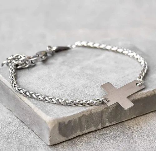 Miniatura 5 de Pulsera de cruz de cadena