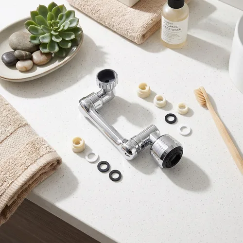 Miniatura 6 de Extensor de grifo para lavabo de baño con 3 puertos ABS accesorio para lavado facial