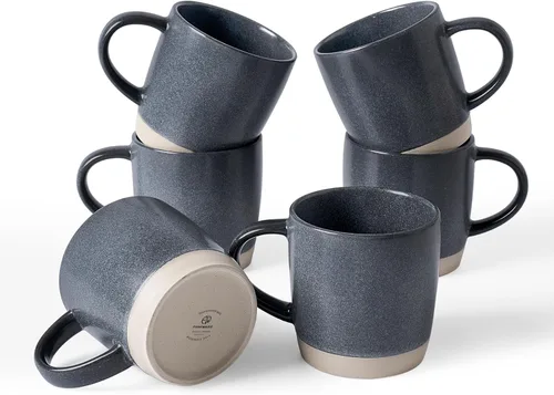 Miniatura 28 de famiware Juego de 4 tazas de café, juego de tazas de 13 onzas, juego de tazas de cerámica con asa para café, té, cacao, leche, serie Constellation
