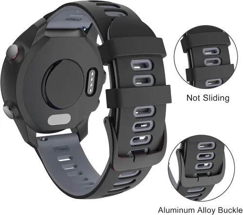 Miniatura 4 de OVERSTEP Correa compatible con Garmin Vivoactive 3 Forerunner 645 Venu, 0.787 pulgadas de silicona suave de repuesto para Samsung Galaxy Watch 3