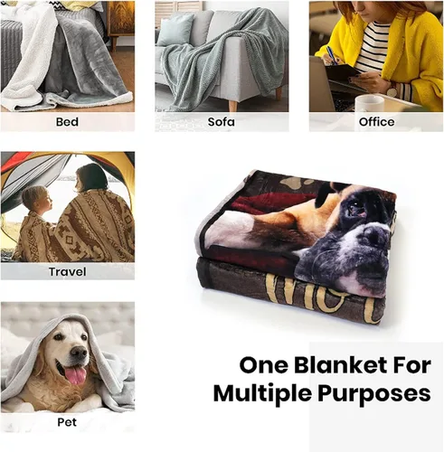 Miniatura 7 de Tupmnbry Manta tipo bóxer para perros y cachorros, manta de franela súper suave, ligera y esponjosa para mascotas lindas, 50 x 60 pulgadas