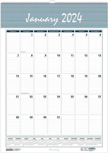 Miniatura 6 de House of Doolittle Calendario de pared de tres meses 2024, Bar Harbor, 12 x 17 pulgadas, enero a diciembre (HOD342-24)