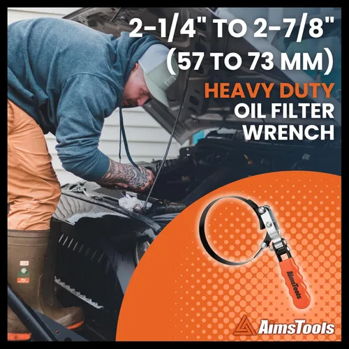 Miniatura 3 de 3001 Llave giratoria universal para filtro de aceite para automóviles, 2 1/4 pulgadas a 2 7/8 pulgadas (2.244 in a 2.874 in) para herramientas