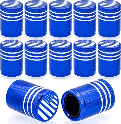 Miniatura 48 de 4 piezas tapones de válvula de neumático en forma de dados, cubiertas universales de válvula de neumático a prueba de polvo con núcleo de cobre