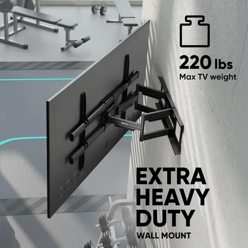 Miniatura 3 de ONKRON Soporte de pared para TV de movimiento completo para pantalla de 42 a 120 pulgadas de hasta 220 libras, soporte de TV grande y resistente
