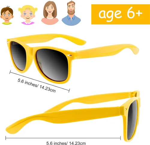 Miniatura 2 de ELECLAND Gafas de sol para niños, regalos de fiesta de color neón a granel para fiesta de verano, fiesta en la piscina, cumpleaños, bolsas