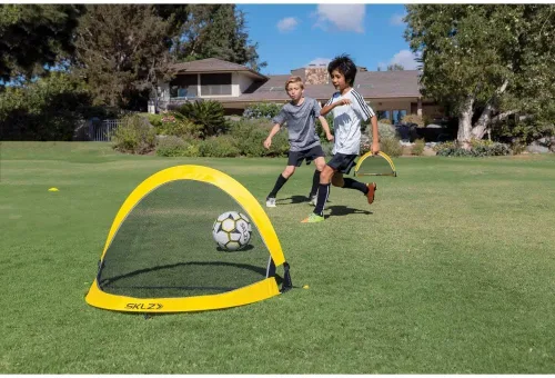 Miniatura 6 de SKLZ Playmaker - Juego de portería desplegable portátil para entrenamiento y juegos de recolección (incluye 2 goles)