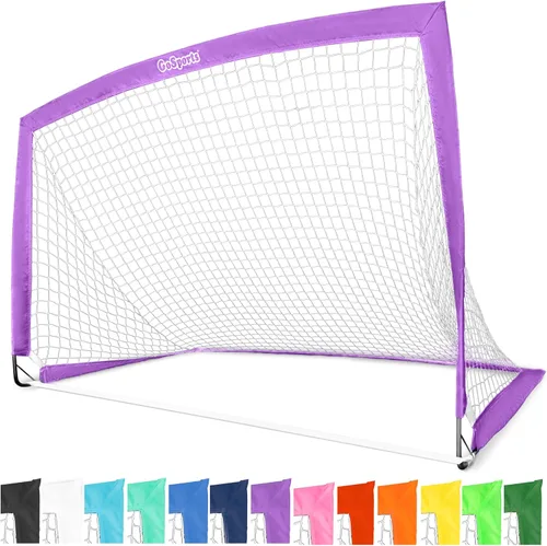 Miniatura 10 de GoSports - Arcos de fútbol portátiles para niños, 13 opciones de color, elige 4 x 3 pies o 6 x 4 pies, redes desplegables de tono de equipo para Rojo