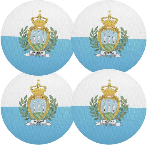 Miniatura 6 de Agender Pride Flag Round Placemats 15 Inch Seasonal Table Mats Decorative Table Mats for Home Kitchen Holiday Decoration