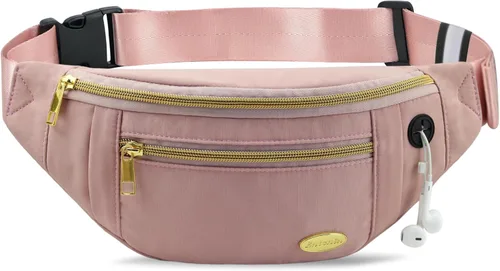 Miniatura 16 de Entchin Riñonera para mujeres y hombres, bolsa cruzada con 4 bolsillos con cremallera, bolsa de cintura ajustable, uno de los regalos esenciales