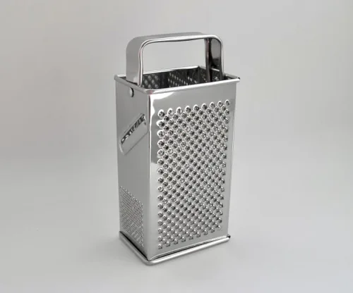 Miniatura 2 de Tredoni Rallador y rebanador cuadrado de acero inoxidable de 4 lados, 2.4x3.4x7 pulgadas