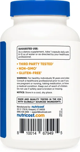Miniatura 4 de Nutricost Selenio 200mcg, 240 cápsulas vegetarianas, sin OMG, sin gluten, L-Selenometionina