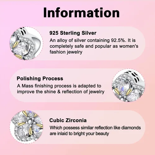 Miniatura 172 de Dije de girasol con diseño de estrella y luna y elefante para pulsera, collar de plata de ley 925, dijes de corazón de amor para mujer, regalo