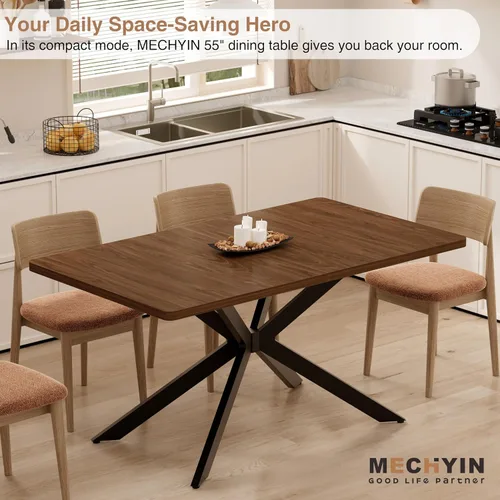 Miniatura 6 de MECHYIN Mesa de comedor extensible para 4, 6, 8, 10