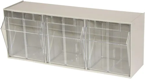 Miniatura 12 de Akro-Mils 06702 TiltView sistema de almacenamiento de plástico horizontal con dos compartimientos rebatibles Piedra