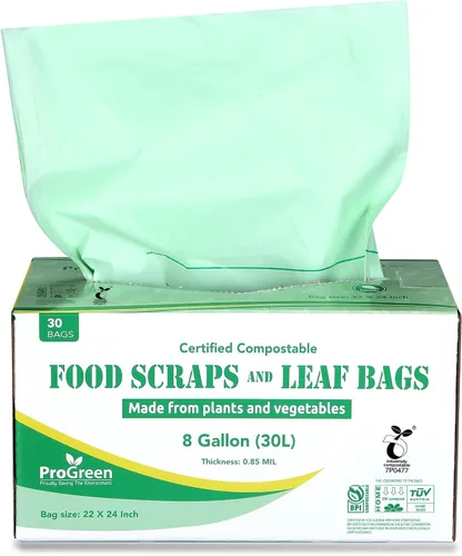 Miniatura 10 de Bolsas de compostaje de 33 galones, bolsas de basura compostables, extra gruesas de 1.1 mil, bolsas de compost para cocina, bolsas de basura