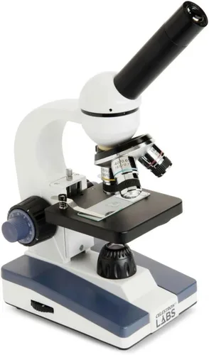 Miniatura 2 de Celestron Celestron Labs - Microscopio compuesto de cabeza monocular - Aumento de 40-1000x - Etapa mecánica ajustable - Incluye 2 oculares y 10