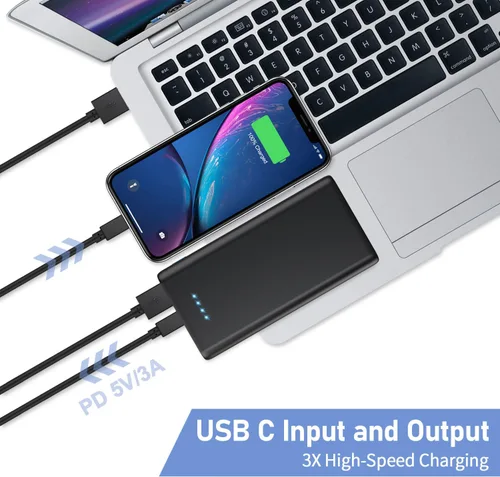 Miniatura 5 de Cargador portátil de 25800 mAh, cargador de teléfono portátil de carga rápida de 5 V/3 A, 3 puertos USB, batería externa, paquete de batería