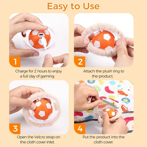 Miniatura 7 de VIWIK Juguetes interactivos para gatos de interior, juego de caza de ratones para esconderse, juguete de pelota para gatos, juguetes de gatitos