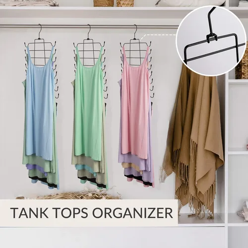Miniatura 4 de ZEDODIER - Gancho para camisetas sin mangas que ahorra espacio, perchas para brasieres para organizador de armario, organizador para brasieres con 8
