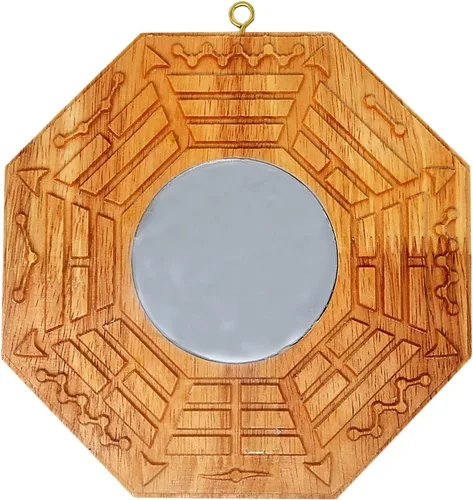 Miniatura 4 de Feng Shui - Espejos cóncavos de madera de melocotón Bagua de 6 pulgadas