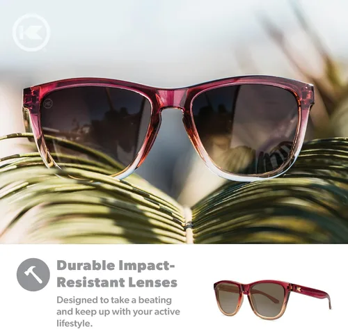 Miniatura 3 de Knockaround Lentes de sol polarizados prémium para hombres y mujeres, lentes resistentes a los impactos y protección completa UV400, negro